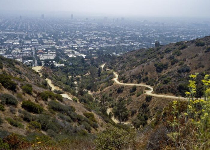 Mountains with walking trails